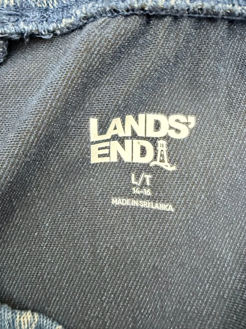 Lands' End NWOT Bandana Patchwork Sport Knit Capri Pants Size LT/14-16